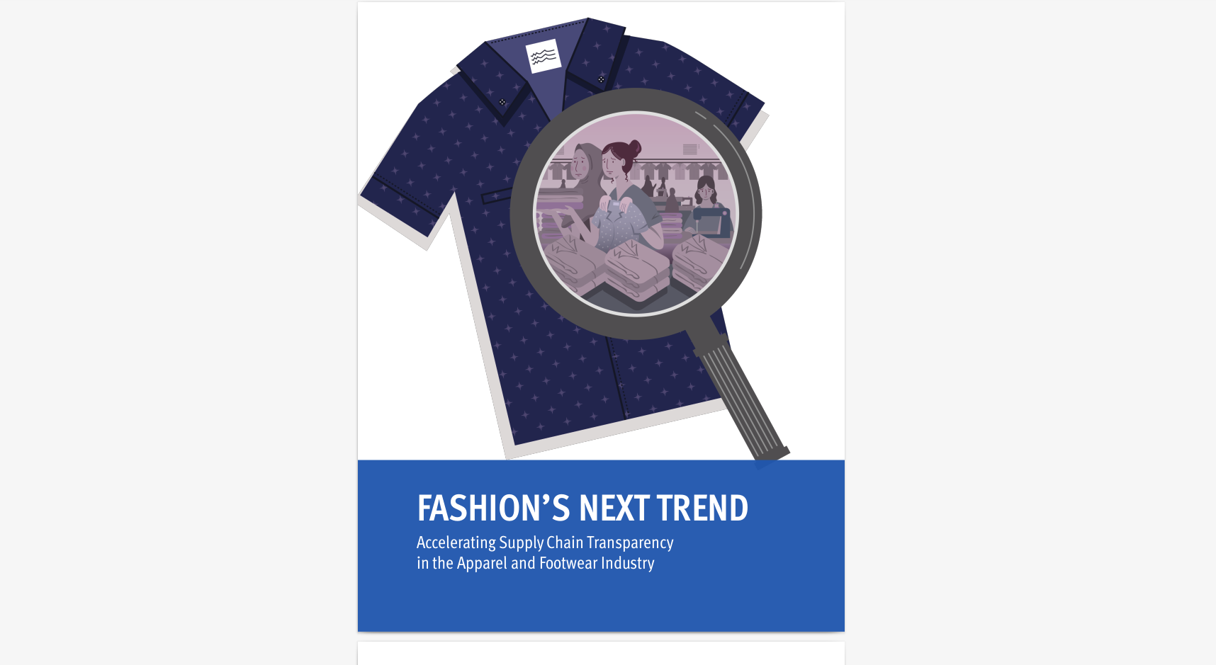 Image of report cover page Clean Clothes campaign Transparence Pledge fashion's New trend report Dec. 2019