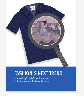 Image of report cover page Clean Clothes campaign Transparence Pledge fashion's New trend report Dec. 2019